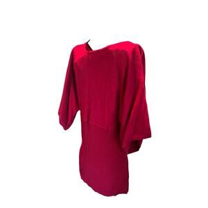 Ann Taylor Loft Women's Sweater Red V-Neck100% Cotton Size M
